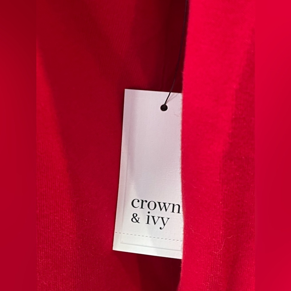 🆕Crown & Ivy NWT perfectly Pima all cotton long sleeve red ladies tshirt 1X soft - Picture 8 of 13